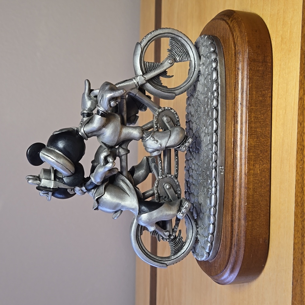 Mickey & Minnie "Bicycle Built for Two" Limited Edition Pewter Figurine - Picture 3 of 14